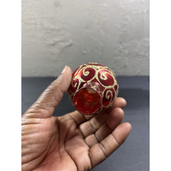 Vtg Franke Sons Co. Red & Gold Christmas Tree Top Ornament Topper - Picture 3 of 5